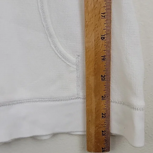 NWT Justice White Hoodie Cap Sleeve Bling Top L 14 - Picture 11 of 16